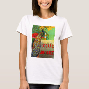 Art Nouveau Cognac Ad with Peacock T-Shirt