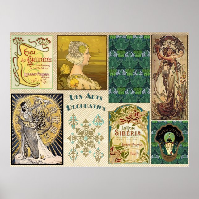 Art Nouveau collage Poster (Front)