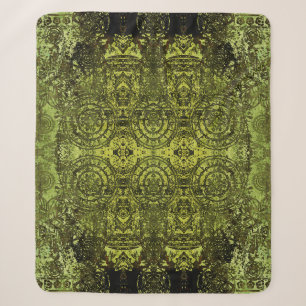 art nouveau colorful ornamental vintage pattern in sherpa blanket