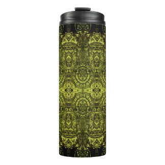 art nouveau colorful ornamental vintage pattern in thermal tumbler