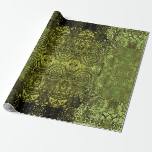 art nouveau colorful ornamental vintage pattern in wrapping paper