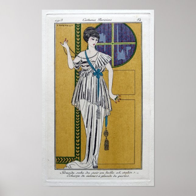 Art Nouveau Costumes Parisiens by George Barbier Poster (Front)