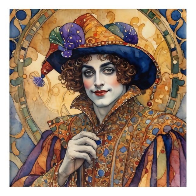 Art Nouveau court jester wall art (Front)