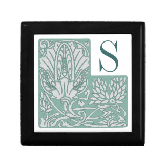 Art Nouveau Custom Monogram Tile Gift Box