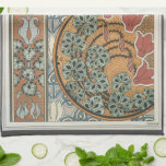 Art nouveau Cyclamen floral Eugene Grasset elegant Kitchen Towel