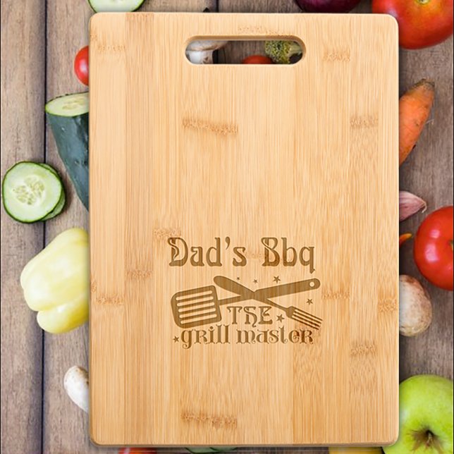 Art Nouveau Dad's BBQ Engraved Cutting Board (Creator Uploaded)