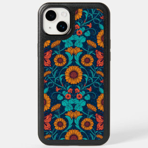Art Nouveau daisies in blue and yellow OtterBox iPhone 14 Plus Case