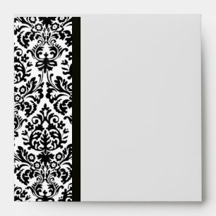 ART NOUVEAU DAMASK ,black and white Envelope