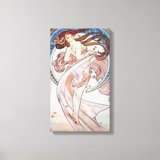 Art Nouveau Dancer Canvas Print (Front)