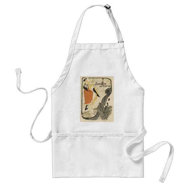 Art Nouveau Dancer Jane Avril by Toulouse Lautrec Adult Apron (Front)
