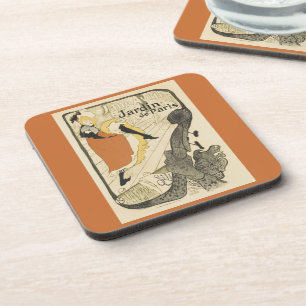 Art Nouveau Dancer Jane Avril by Toulouse Lautrec Beverage Coaster