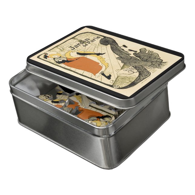 Art Nouveau Dancer Jane Avril by Toulouse Lautrec Jigsaw Puzzle (Lid Open)