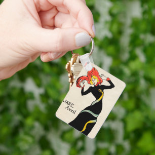 Art Nouveau Dancer Jane Avril by Toulouse Lautrec Keychain