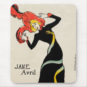 Art Nouveau Dancer Jane Avril by Toulouse Lautrec Mouse Pad