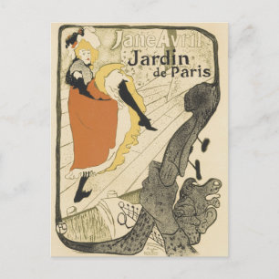 Art Nouveau Dancer Jane Avril by Toulouse Lautrec Postcard