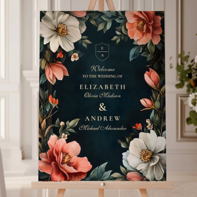 Art Nouveau Dark Florals Foam Board (Creator Uploaded)