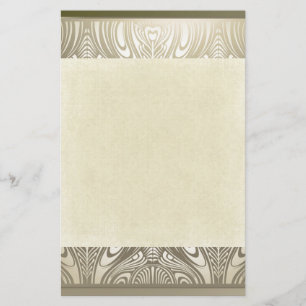 Art nouveau,deco,gold,white,floral,vintage,floral, stationery