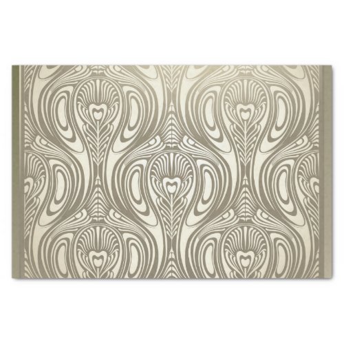 Art nouveaudecogoldwhitefloralvintagefloral tissue paper