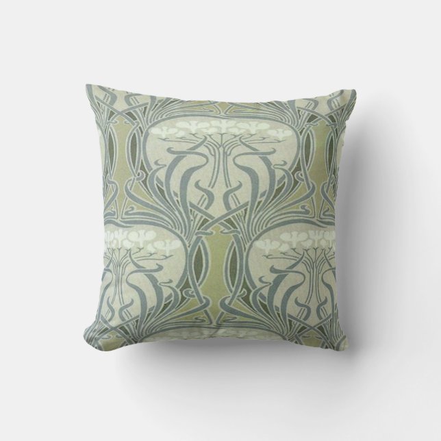 Art Nouveau Decor Throw Pillow (Front)