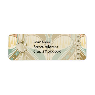 art nouveau decorative bliss pattern label