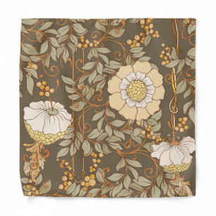 Art Nouveau: Decorative Floral Vintage. Bandana