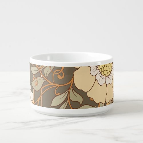 Art Nouveau Decorative Floral Vintage Bowl
