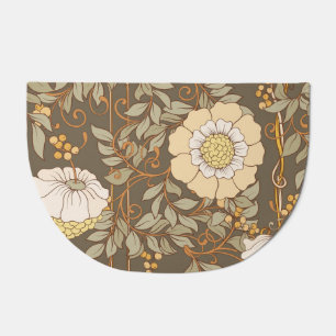 Art Nouveau: Decorative Floral Vintage. Doormat
