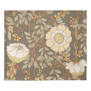 Art Nouveau: Decorative Floral Vintage. Duvet Cover