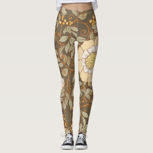 Art Nouveau: Decorative Floral Vintage. Leggings