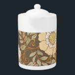 Art Nouveau: Decorative Floral Vintage. Teapot<br><div class="desc">Seamless pattern, background with decorative flowers in art nouveau style, vintage, old, retro style. Art Nouveau Style: Embrace the Beauty of Vintage! Romantic Art Nouveau Flowers - Vintage Charm Unleashed! art, nouveau, pattern, floral, flower, basic, antique, seamless, background, vintage, decorate, leaves, decor, illustration, texture, hand drawn, retro, work, drawing, ornament...</div>