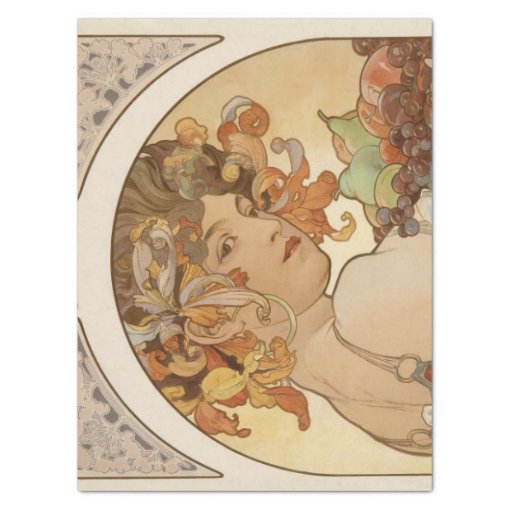 Art Nouveau Decoupage Paper Zazzle
