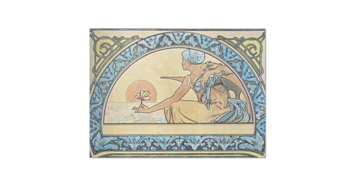 Art Nouveau Decoupage Paper Zazzle