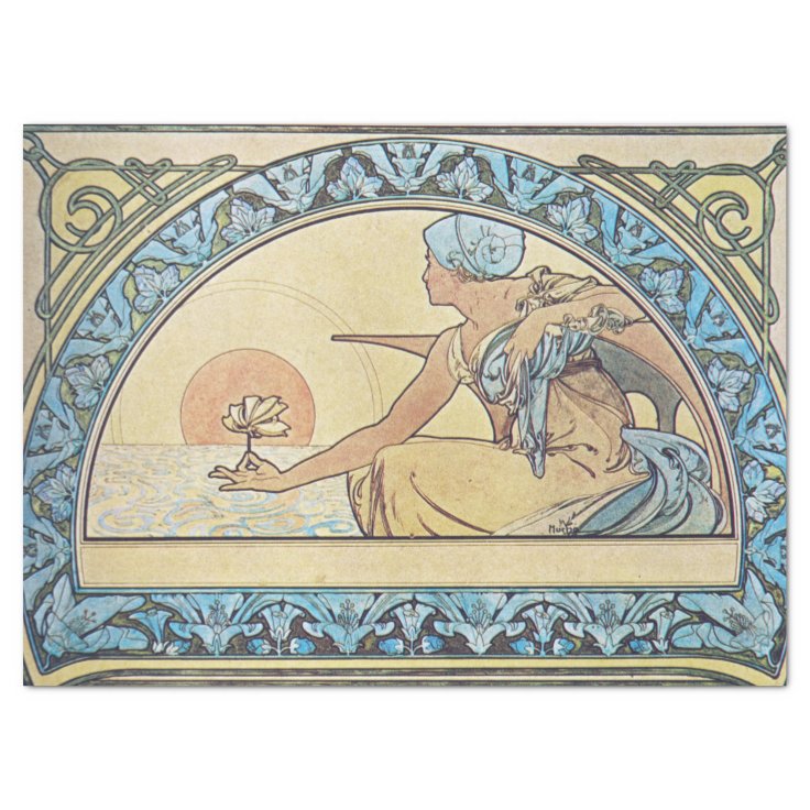 Art Nouveau Decoupage Paper Zazzle