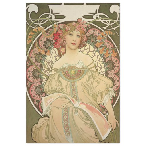 Art Nouveau Decoupage Paper Zazzle