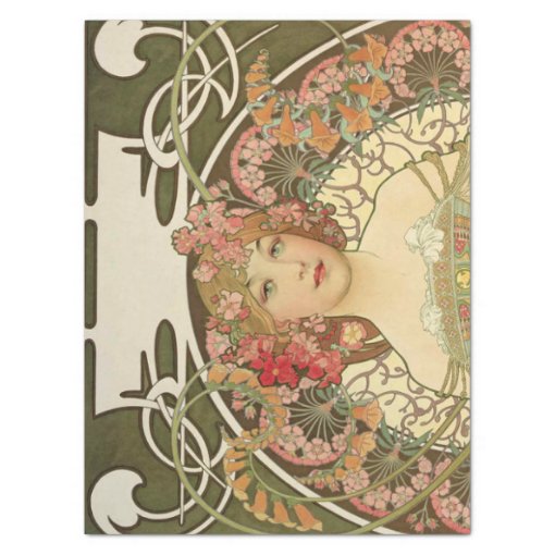 Art Nouveau Decoupage Paper Zazzle