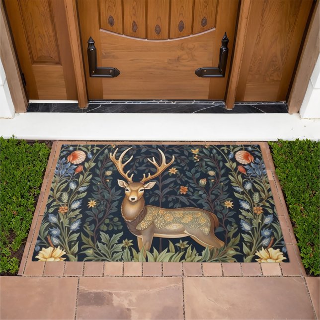 Art nouveau deer in the garden doormat (Outdoor)