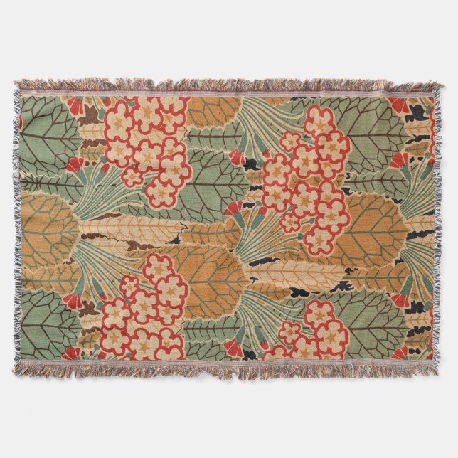 Art Nouveau Design #1 at Emporio Moffa Throw Blanket (Front)