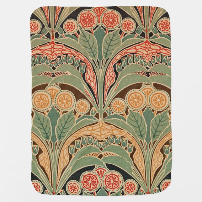 Art Nouveau Design #3 at Emporio Moffa Receiving Blanket (Front)