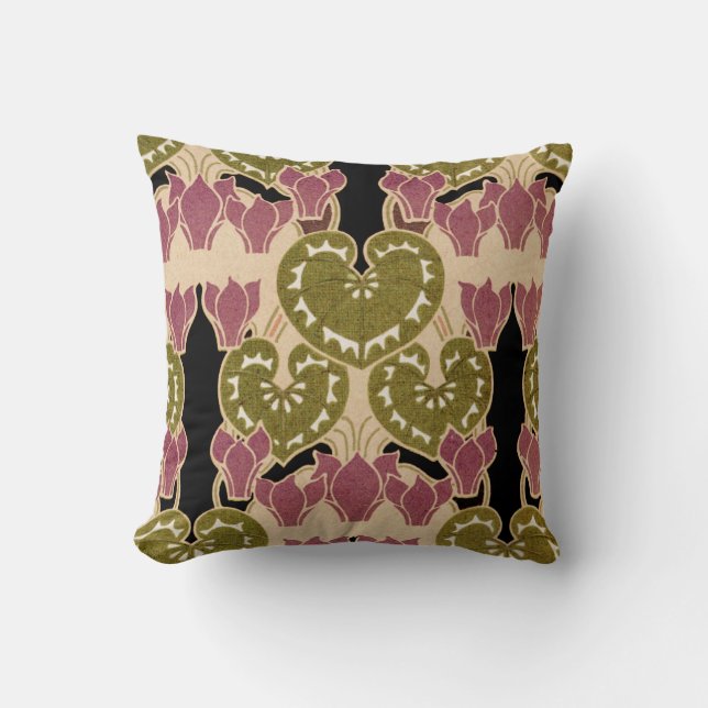 Art Nouveau Design #4 Throw Pillow (Front)