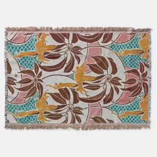 Art Nouveau Design #5 at Emporio Moffa Throw Blanket
