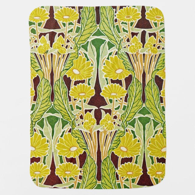 Art Nouveau Design #7 at Emporio Moffa Swaddle Blanket (Front)