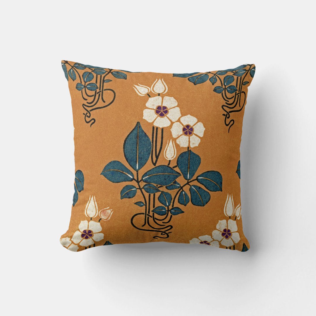 Art Nouveau Design 7 Throw Pillow Zazzle