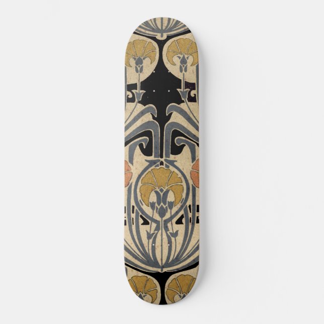 Art Nouveau Design #7 @ VictoriaShaylee Skateboard Deck (Front)