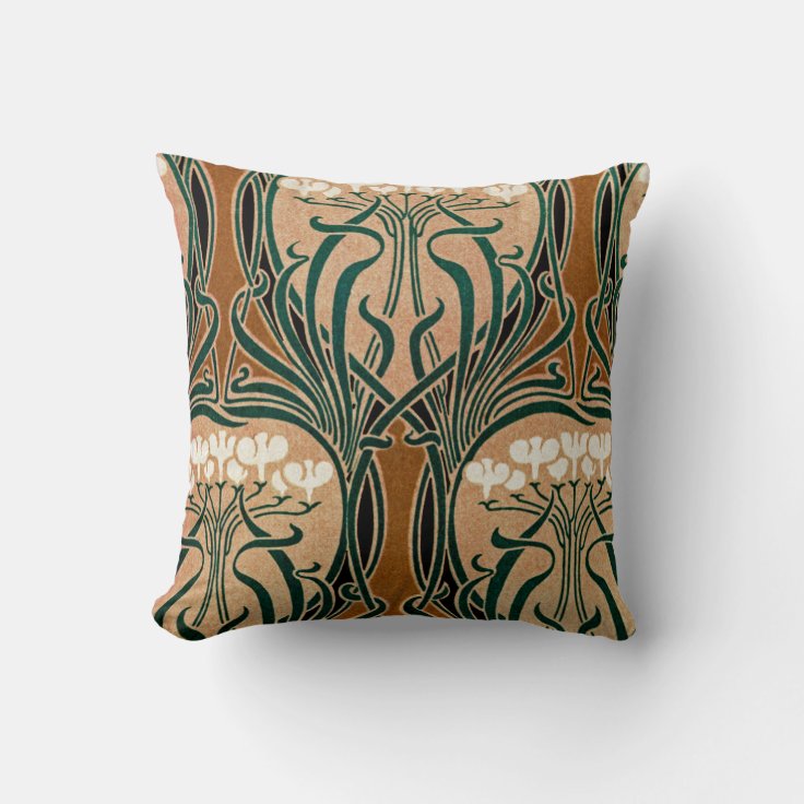 Art Nouveau Design 9 Throw Pillow Zazzle