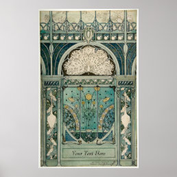 Art Nouveau Design by &#201;mile Hutr&#233; c1896 Poster