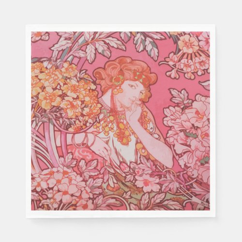 Art Nouveau design Paper Napkins