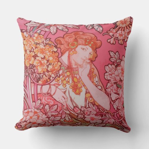 Art Nouveau design Throw Pillow 20 x 20