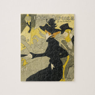 Art Nouveau, Divan Japonais by Toulouse Lautrec Jigsaw Puzzle