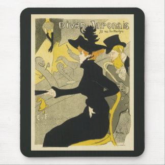 Art Nouveau, Divan Japonais by Toulouse Lautrec Mouse Pad