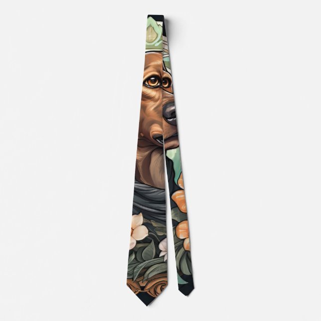 Art Nouveau Dog Neck Tie (Front)